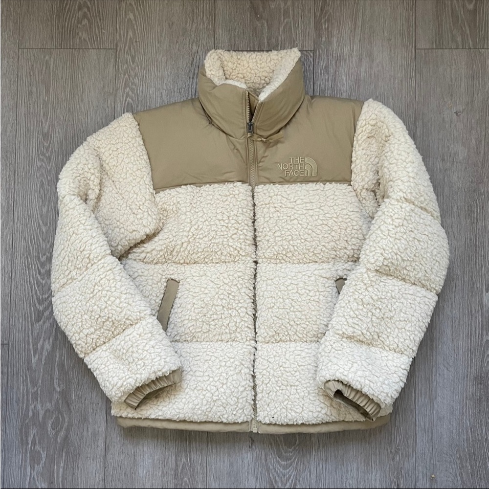 The North Face Sherpa Nuptse Down Hooded Puffer Jacker